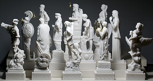 Miniatura 2 de Conjunto de 12 esculturas de estatua de alabastro de 12 dioses olímpicos griegos