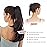 HEWEICSY Ponytail Extension, 20 Long Claw Hair Extension Synthetic Wavy Straight Hairpieces Clip in Ponytail Wig Daily Fluffy Pony Tail for Women (Darkest Brown)