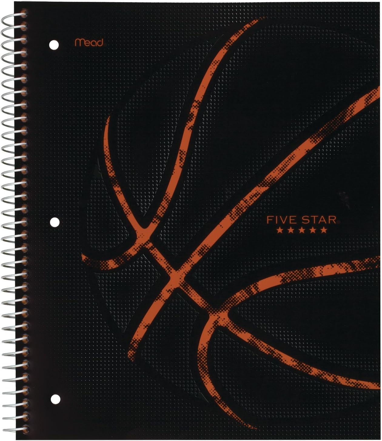 Five Star Spiral Notebook, 1 Subject, Wide Ruled Paper, 100 Sheets, 10-1/2" x 8", Sports, Football (05026AC8)