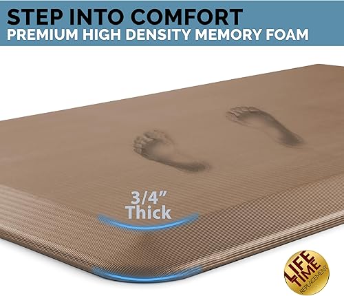 Miniatura 2 de ComfiLife - Tapete antifatiga de 075 pulgadas de grosor perfecto para la cocina la oficina o el garaje - Duradera y resistente a las manchas - Parte