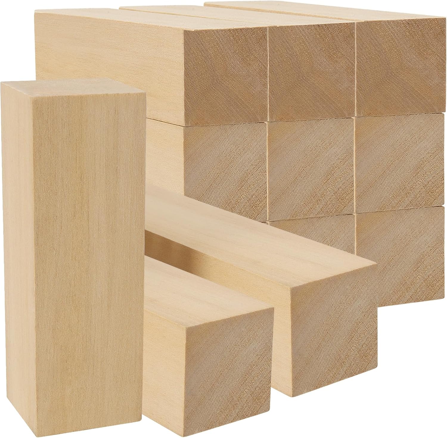 Amazon.com: MUKCHAP 12pcs 6 x 2 x 2 Inch Basswood Carving Blocks, 15 x ...