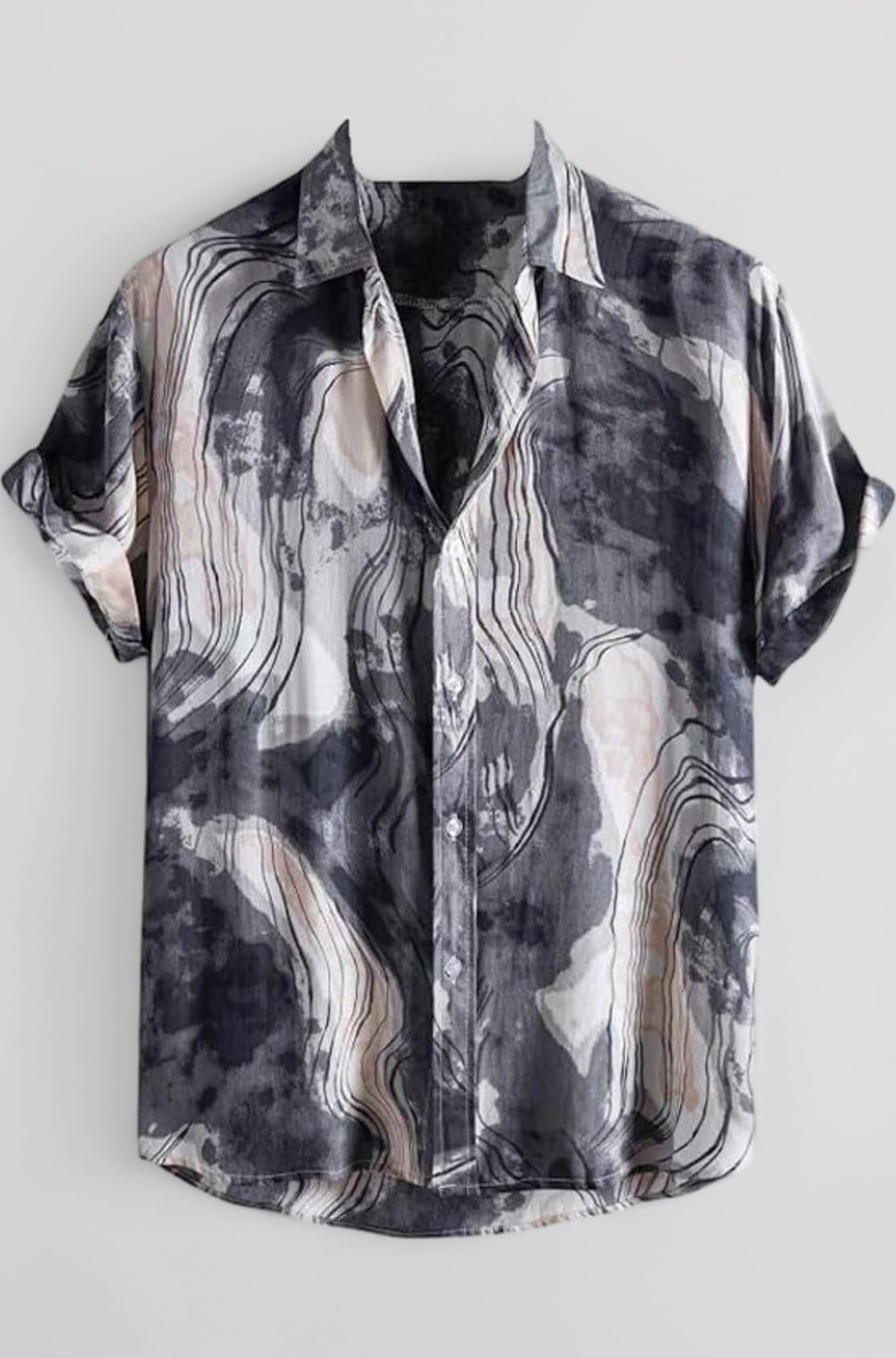 Leriya Fashion Men's Rayon Regular Fit Shirt Casual Stylish | Short Sleeve | Printed Shirts| Summer Button Down