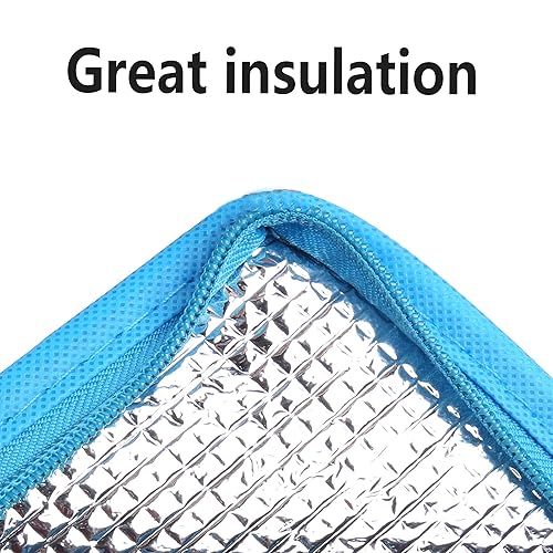 Miniatura 4 de musbus - Paquete de 2 bolsas térmicas para alimentos, bolsas reutilizables y resistentes con cierre de cremallera, bolsas plegables y duraderas