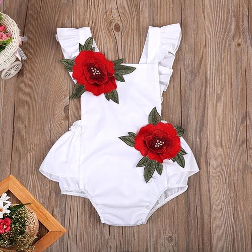 Miniatura 3 de Mameluco para bebé y niña, ropa floral para el verano, traje de verano