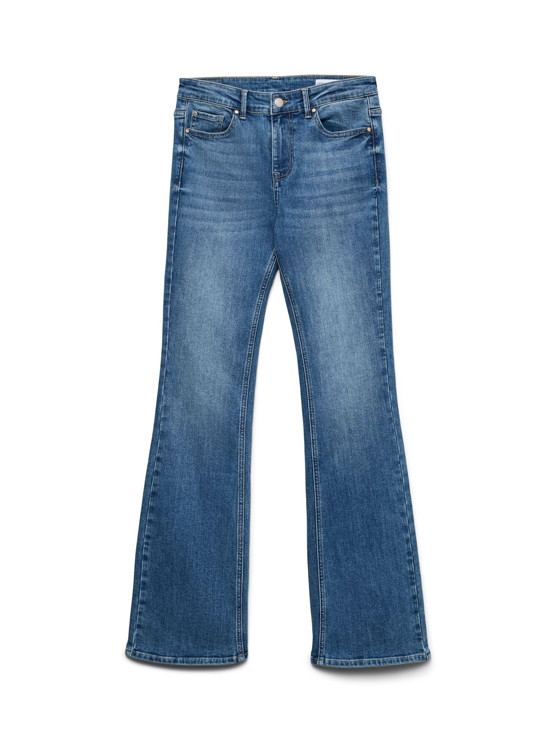VERO MODA Female Ausgestellt VMFLASH Mid Rise Ausgestellt Jeans