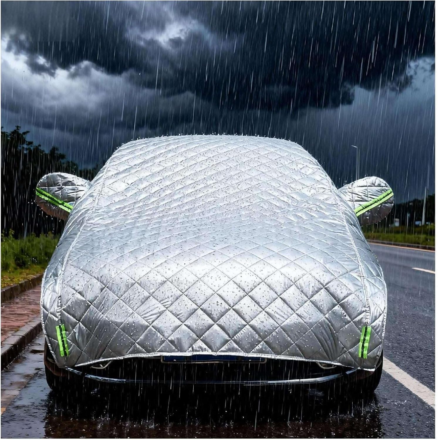 Mezzo Telo Copriauto Antigrandine Per Renault Captur 2020-2024, Copri Auto Anti Grandine, Copertura Parziale Auto Esterno Impermeabile, Protezione per Grandine Sole UV f1796
