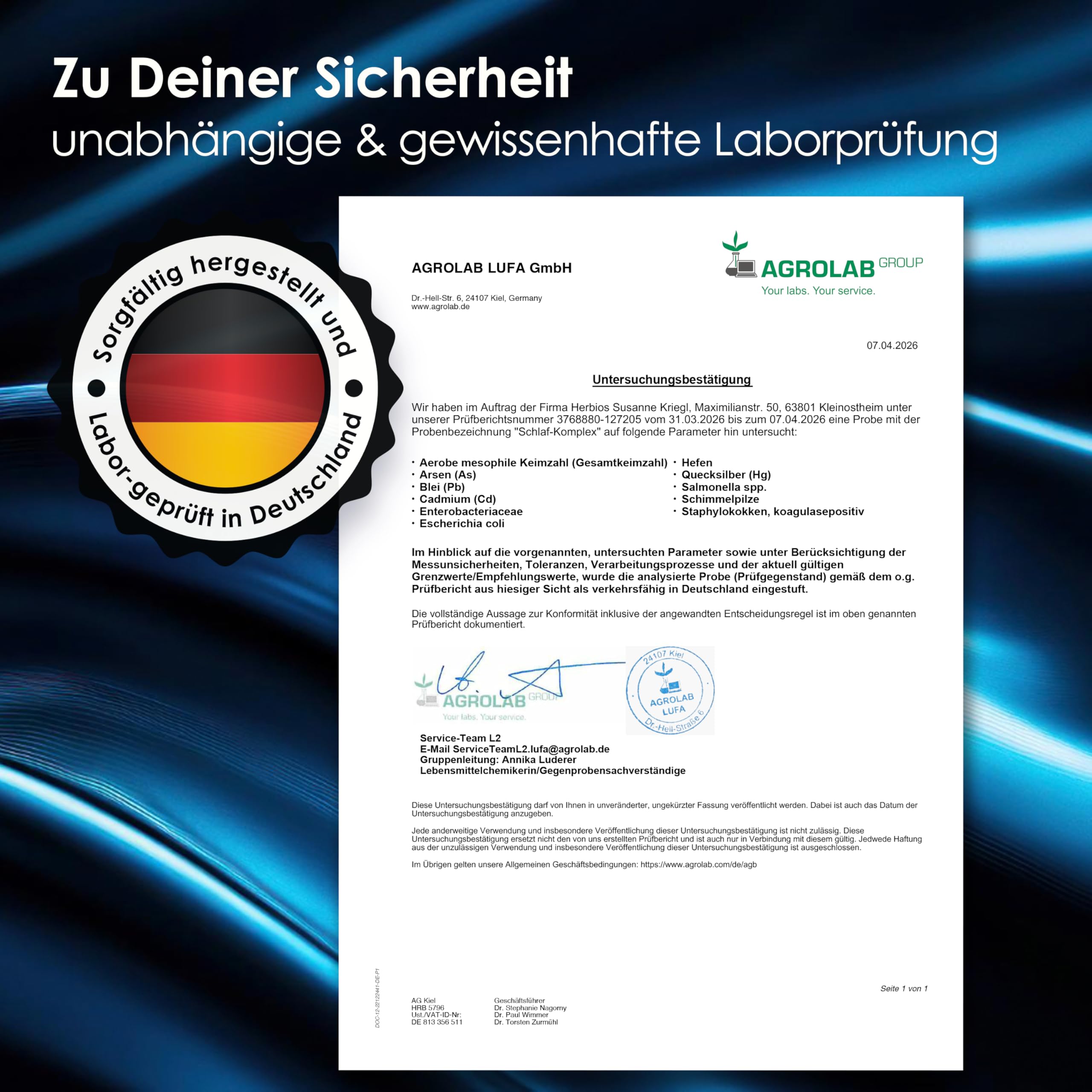 Schlaf Komplex - 120 Kapseln - mit Melatonin, GABA, Baldrian, Magnesium, Vitamin B6 & Ashwagandha – Natürlich, Laborgeprüft & ohne Tierversuche