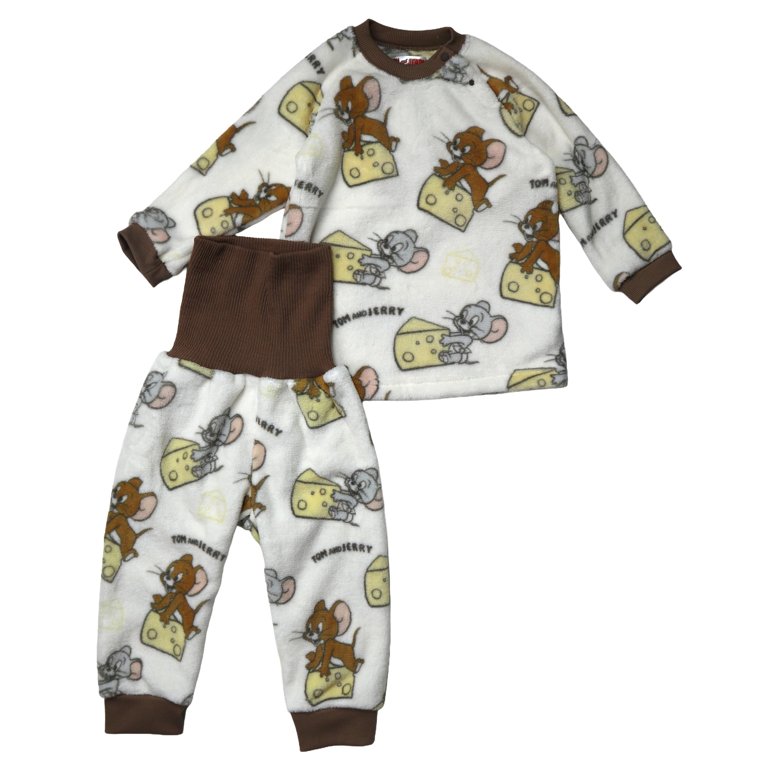 TOMandJERRY(トムとジェリー) パジャマセットトムとジェリー パジャマセット サンゴフリース ルームウエア 腹巻付き キッズ ベビー パジャマユニセックスベビー