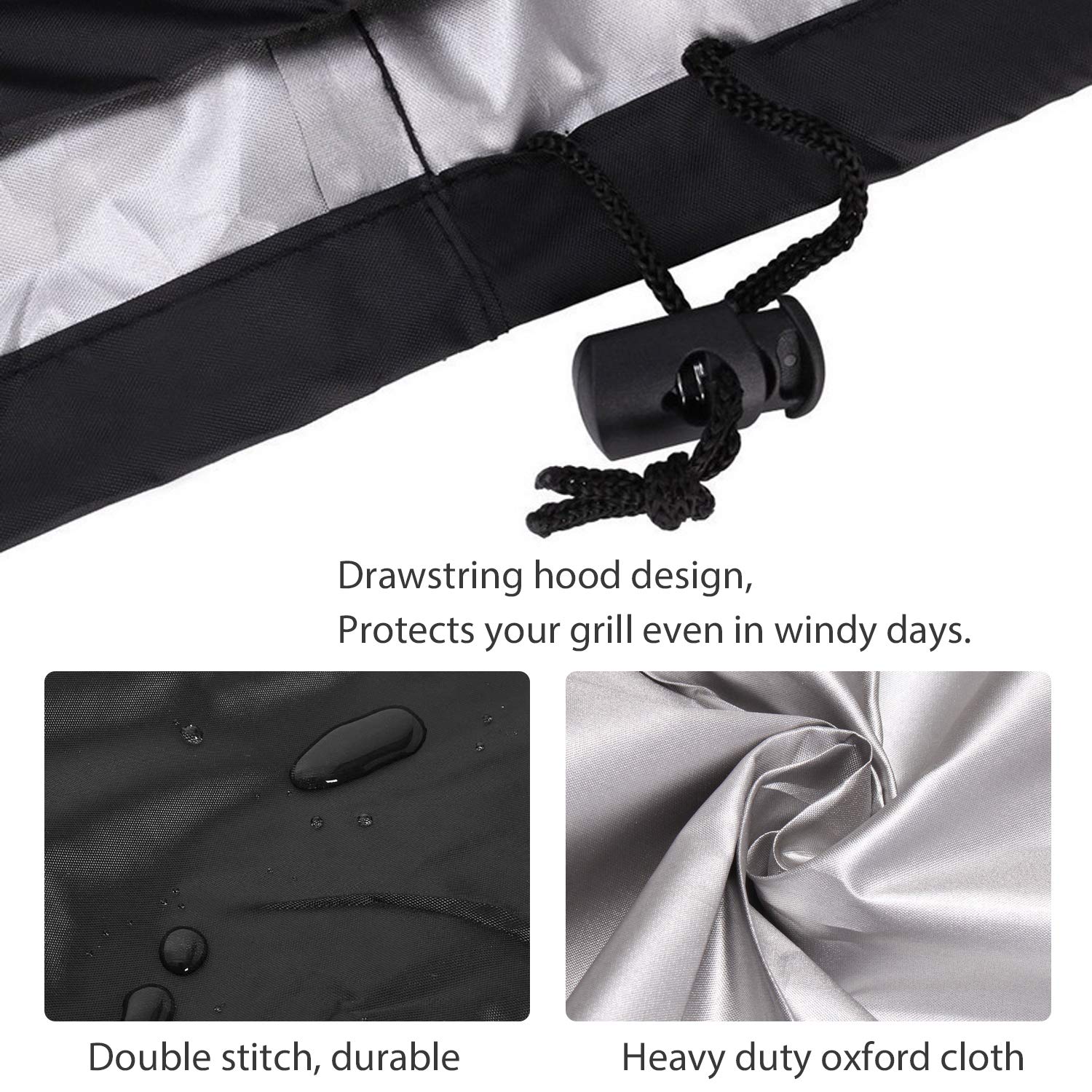 Funda para Barbacoa Funda para Muebles de Jardín Impermeable Oxford Tela Barbacoa Universal para Anti-Viento/UV, Size L(250 * 250 * 90cm)