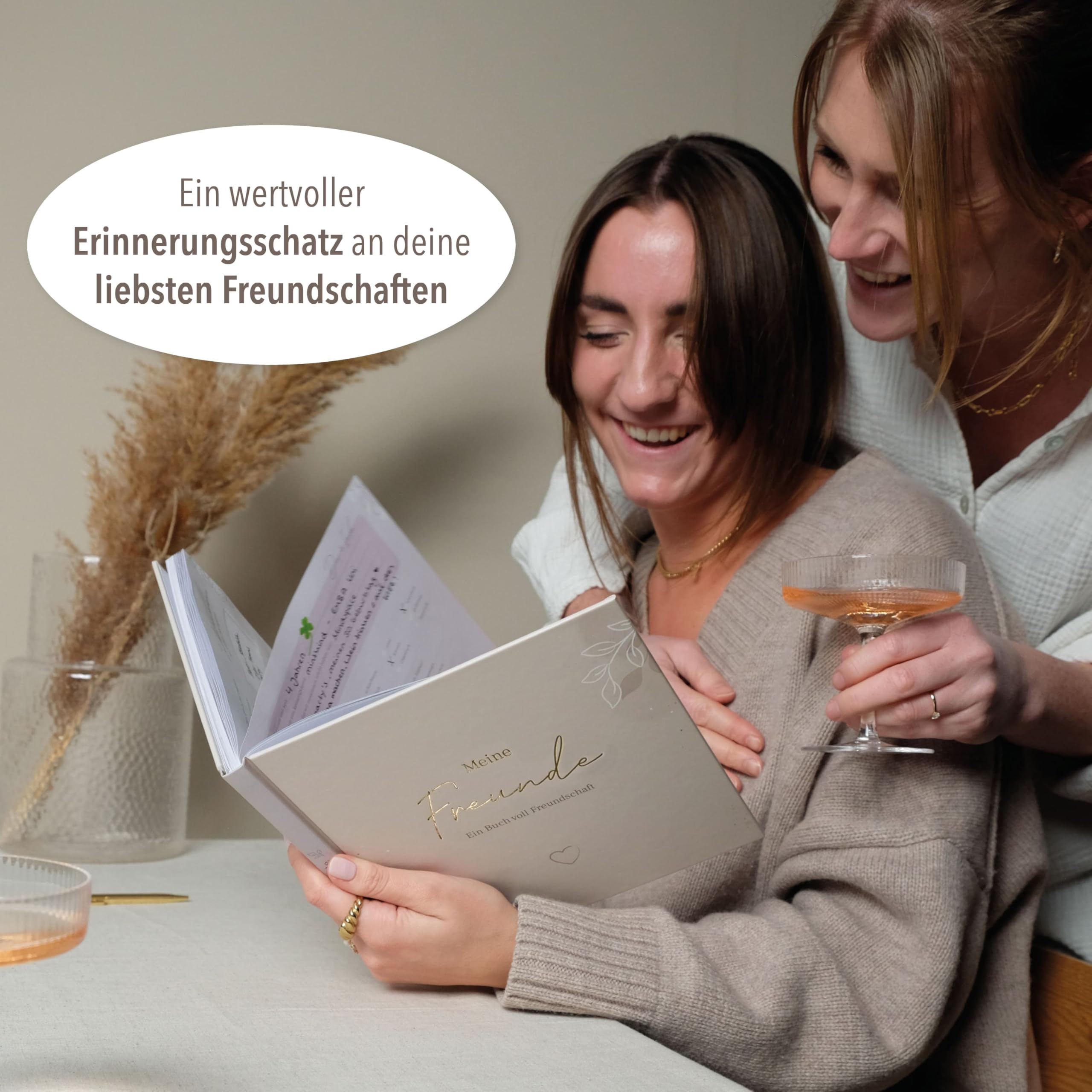 KIND OF HAZEL Freundebuch für Erwachsene – Poesiealbum zum Ausfüllen für beste Freundin, Kollegin, Abschied, Geburtstag – Gästebuch, Bucket List, Erinnerungsbuch – Leo Muster