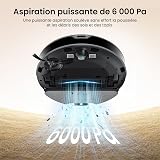 Lefant M350 Robot Aspirateur Laveur avec Station, 3 en 1, 6000Pa, Vidange Automatique, Zones Virtuelles, Navigation Laser avec Cartographie, Idéal pour Les Sols,Tapis Poils d'animaux, WiFi/Alexa/App - 5
