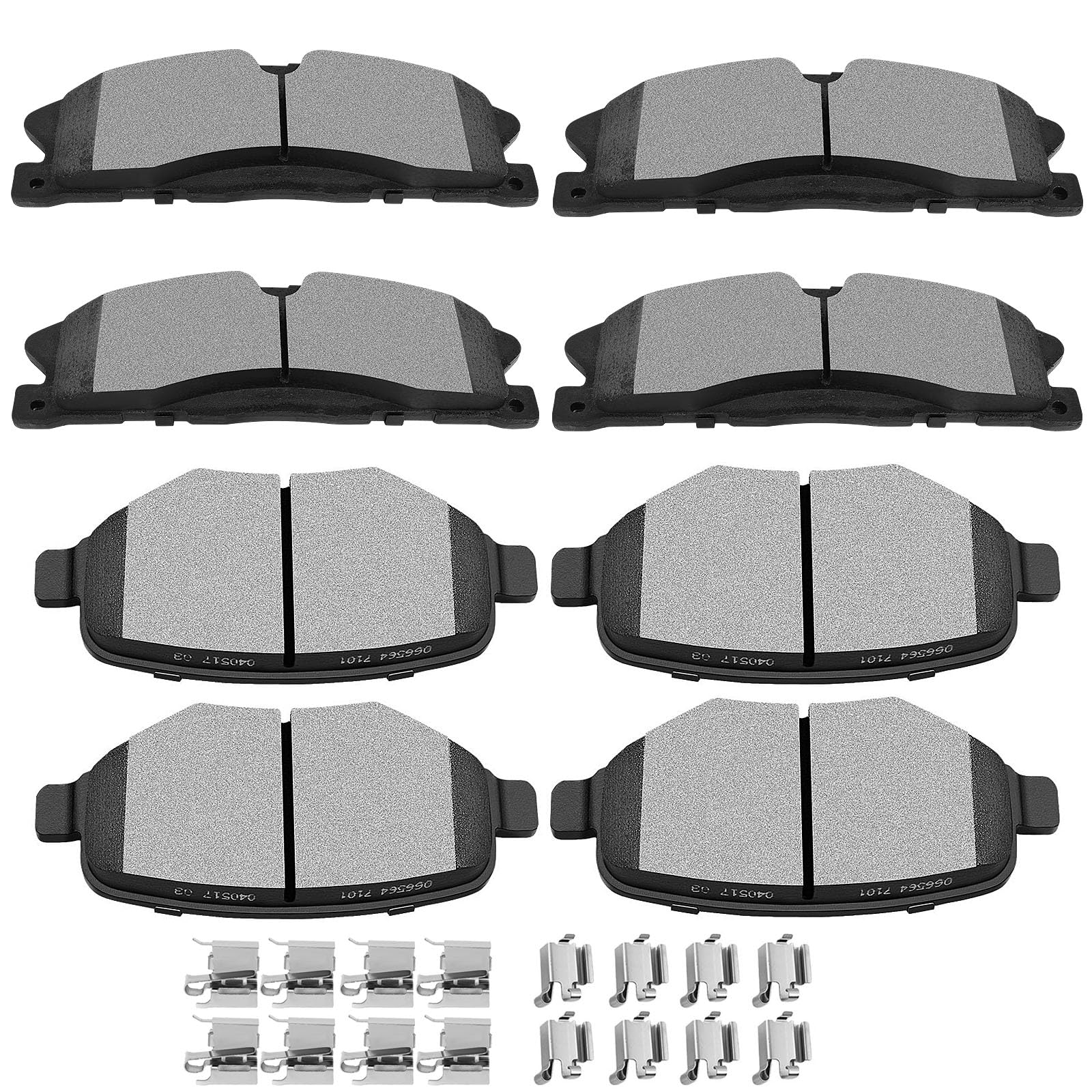 SCITOO D1611 D1377 Front Rear Ceramic Brake Pads Sets Fit For 2018-2019 For FORD For FLEX [Heavy Duty Brakes], 2017-2019 For LINCOLN For MKT [Except Painted Calipers]
