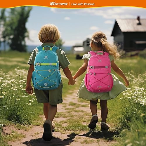 Miniatura 7 de SKYSPER Mochila para niños, mochila de viaje de 15 litros, pequeña edad de 4 a 6 años, diseño ergonómico, multicompartimento, transpirable, bolsa de