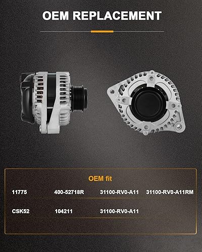 Miniatura 3 de ROADFAR Reemplazo del alternador para Honda para Odyssey 2013 2014 2015 2016 2017