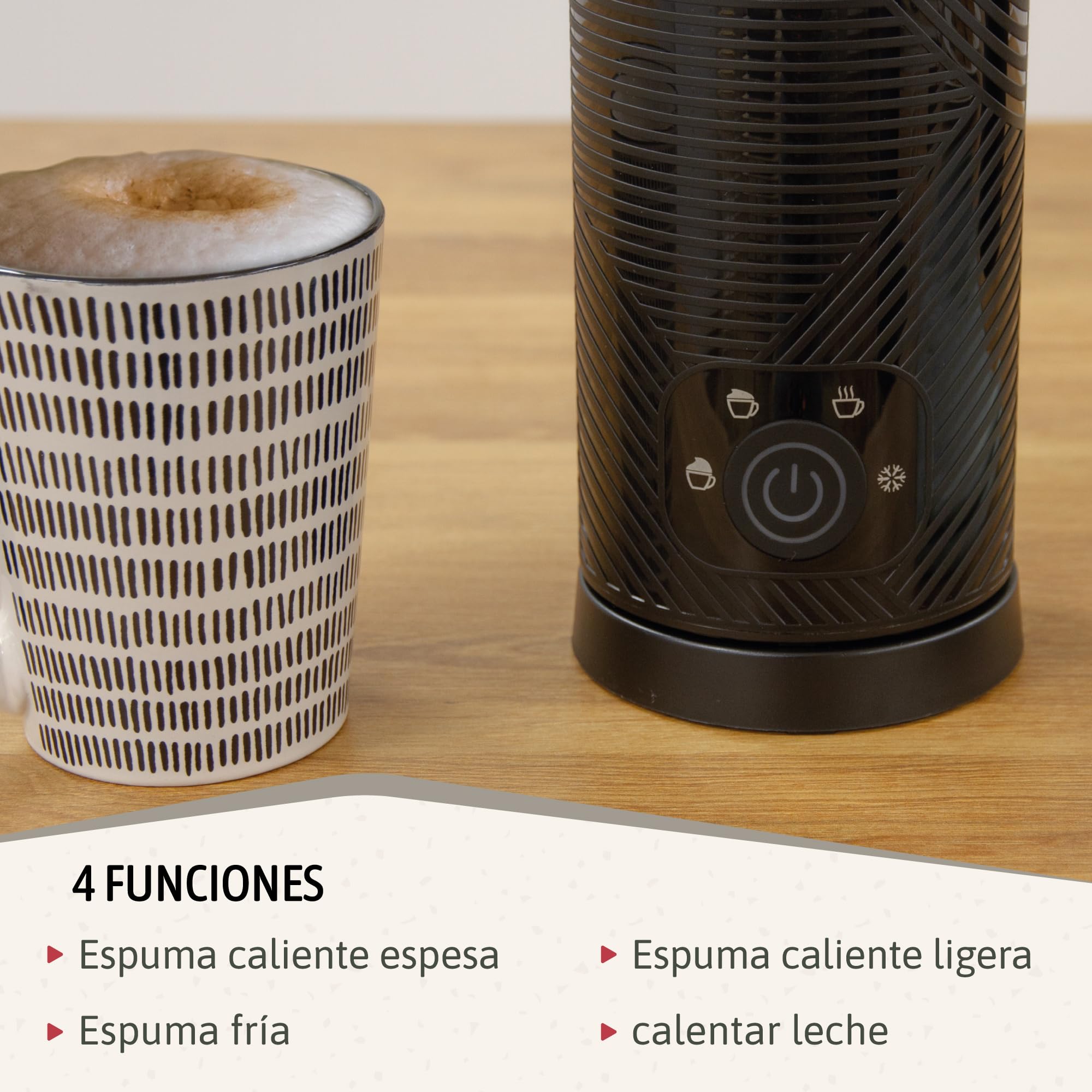 briebe Elegance Set Cafetera Goteo 10 Tazas + Espumador de Leche Eléctrico, Máquina de Café Filtro 1,25L, Milk Frother 4 en 1 Espuma Fría/Caliente, Libre de BPA, Negro
