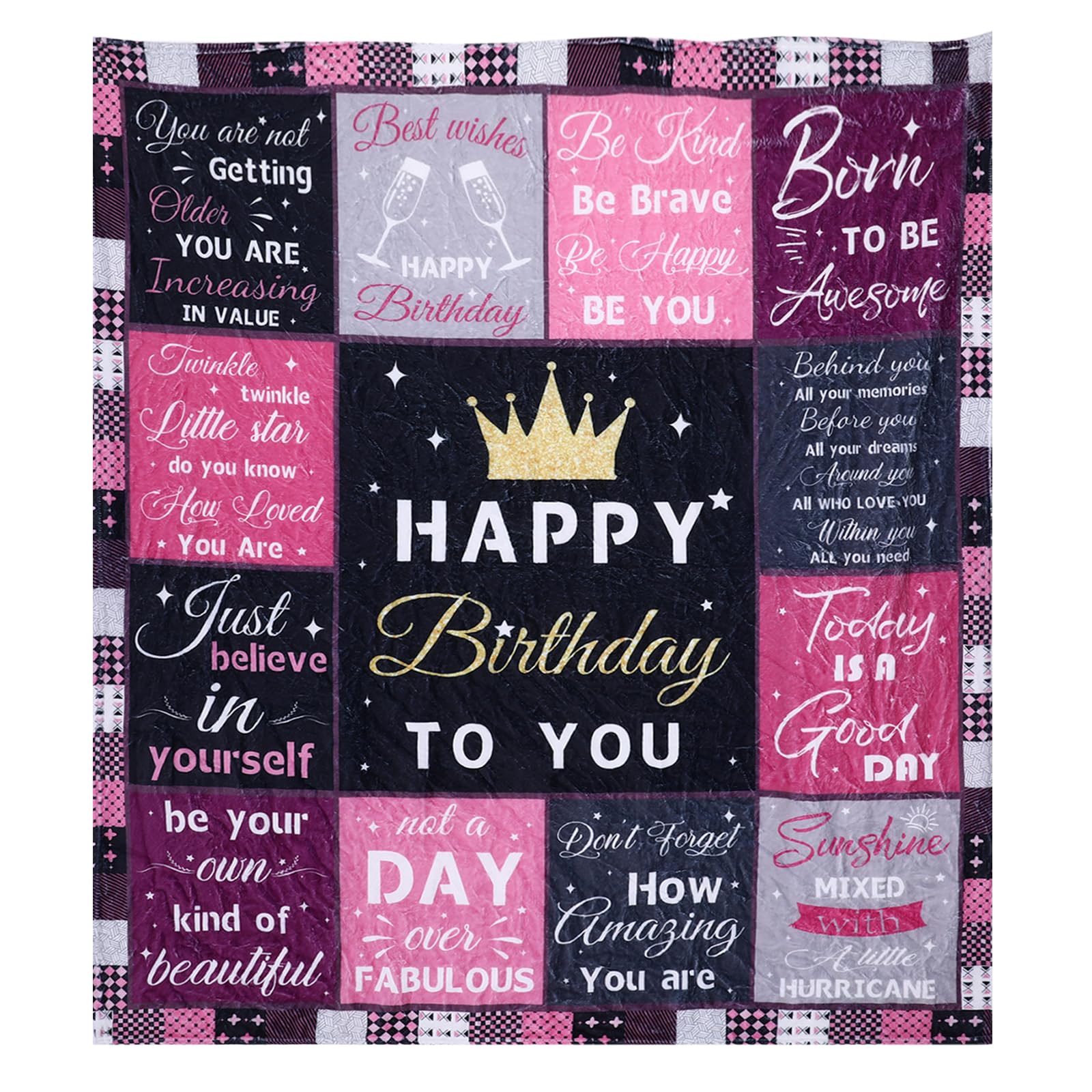 GooDengFull 50th Birthday Gifts for Women Gifts for Women, 50. Geburtstag Birthday Unique Decorations Presents for Female Blanket 150x130CM for Her Friend Mum Sister Grandma Wife