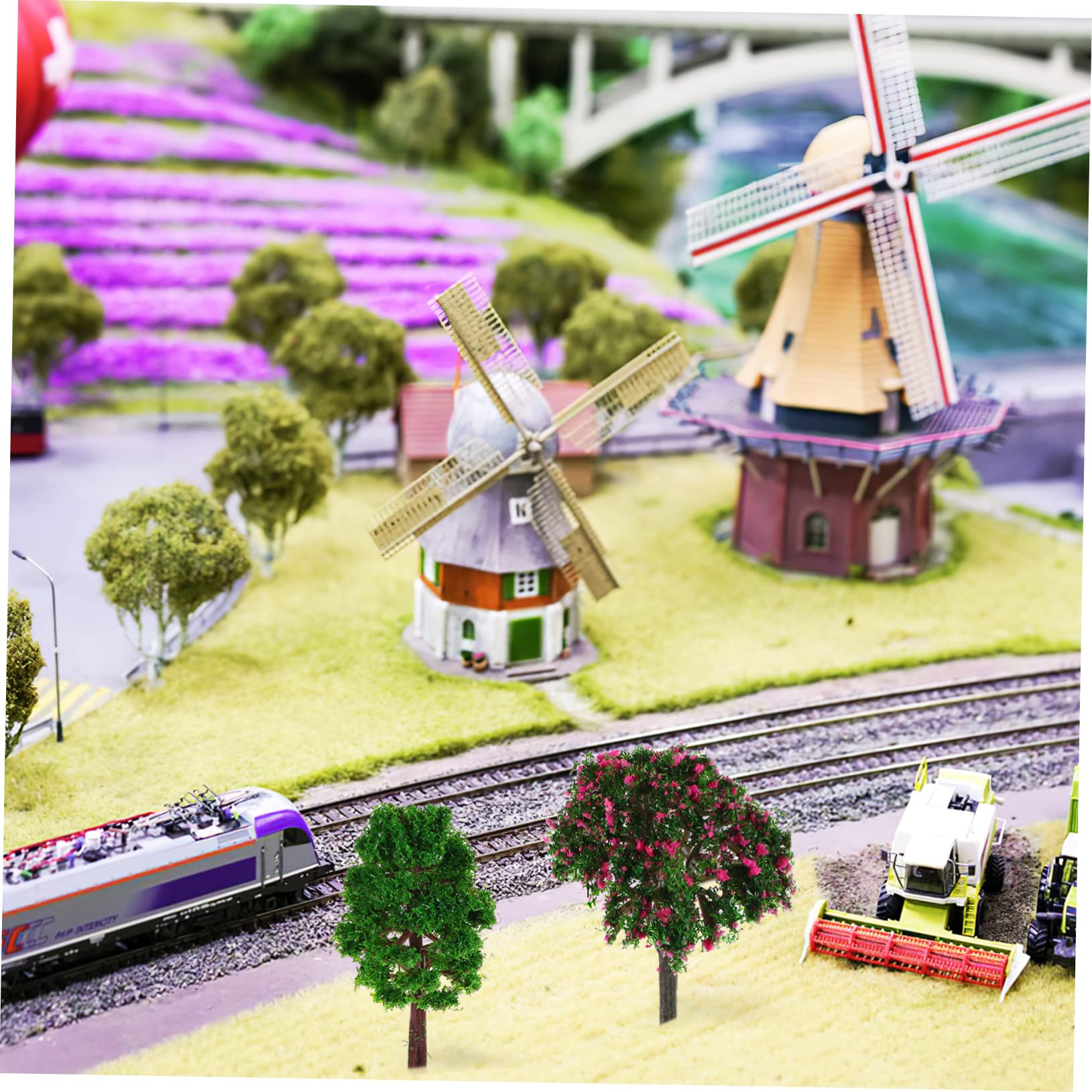 IMIKEYA 4 Set Albero Alberi A Modello Misto Cespugli Di Alberi in Miniatura Modello Di Di Cespuglio o Di Di Architettura Dell'acquario Plastica 12 Pezzi * 4