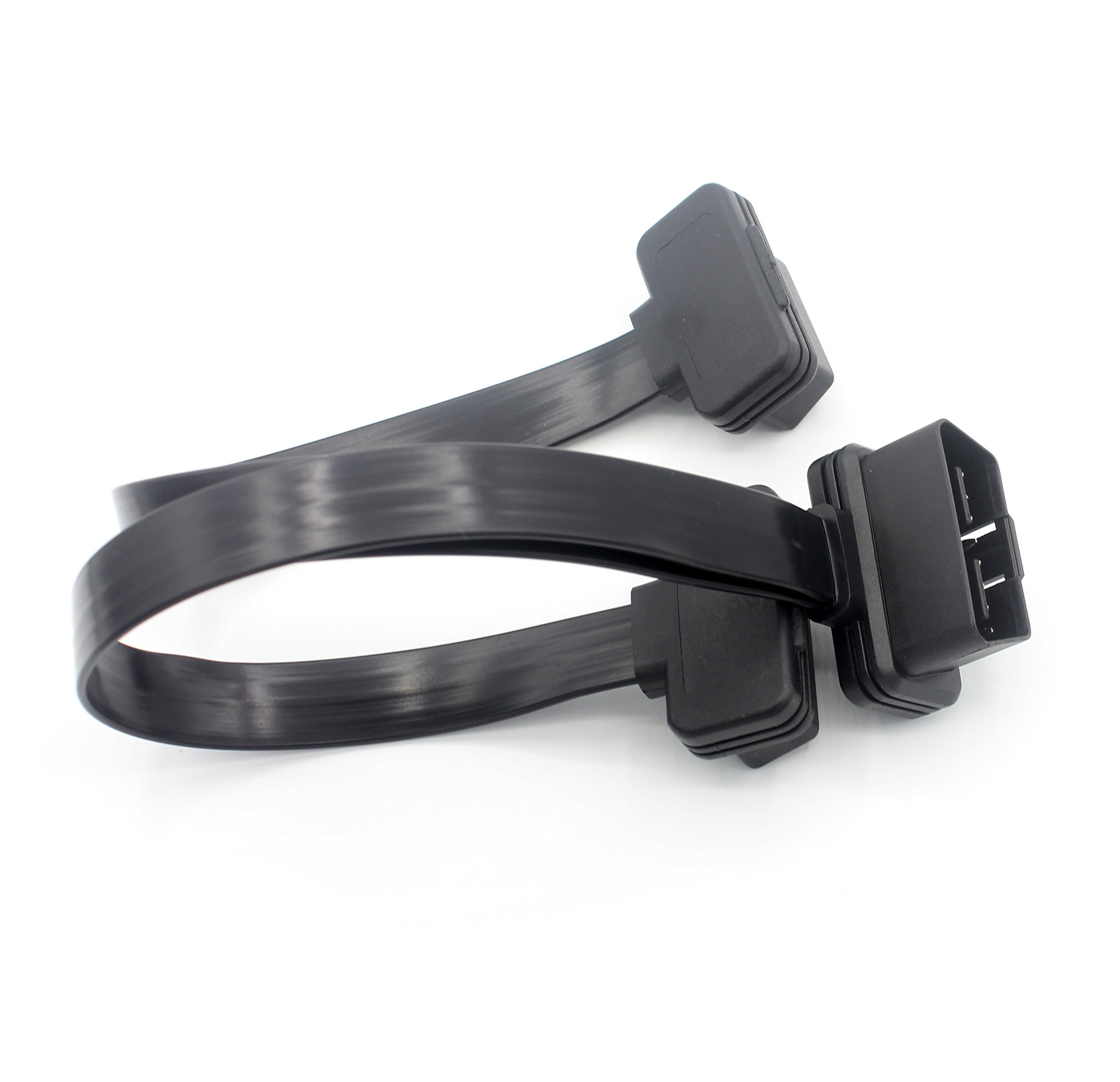 LoongGate OBD-II OBD2 Cable Divisor Grado Militar - Super Durable Cord 16 Pin Pass Through - Macho y Doble Hembra, J1962M a 2-J1962F - 0.3 Metros — view 8