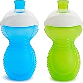 Munchkin Click Lock Bite Proof Sippy Cup, Blue/Green, 9 Ounce, 2 Count