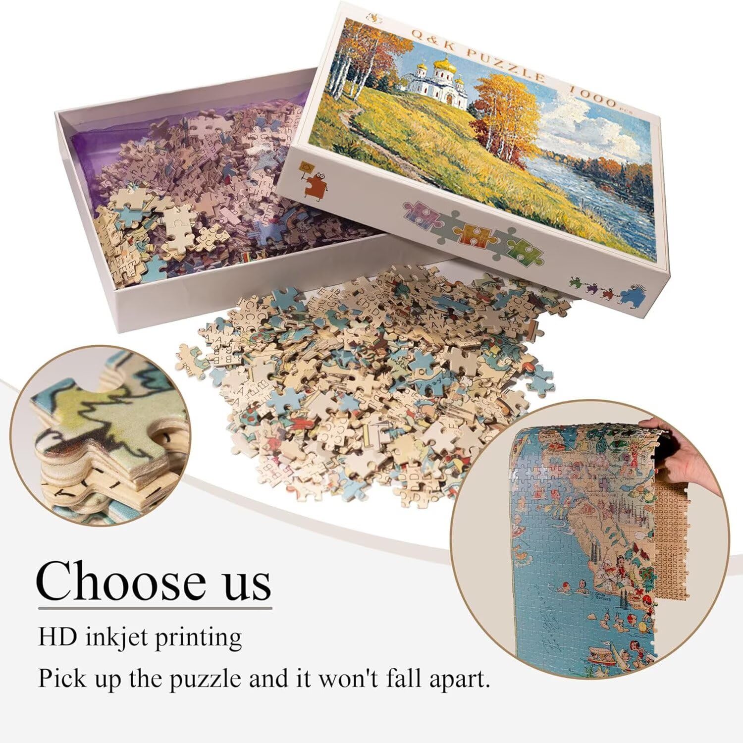 Puzzle in Legno per Adulti 1500 Pezzi | Vista| Giocattoli Educativi | Puzzle Adulti E Famiglie Decor | Dimensione Di 87x57cm | Regalo Adultis | Regali Natale (Formato: 34.8x22.8in) o-190