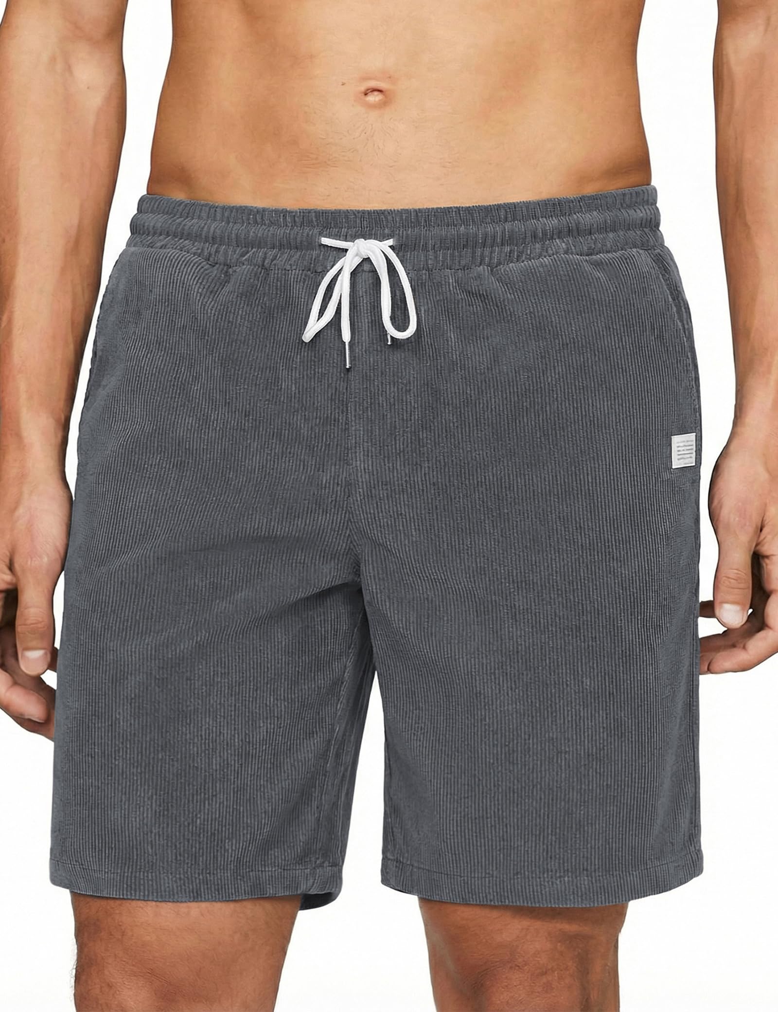 iClosam Hosen Herren Cord,Sommer Bermuda Shorts Herren Casual gGummibund,Weit Geschnitten Men's Cord Shorts Täglichen Gebrauch Den,S-3XL