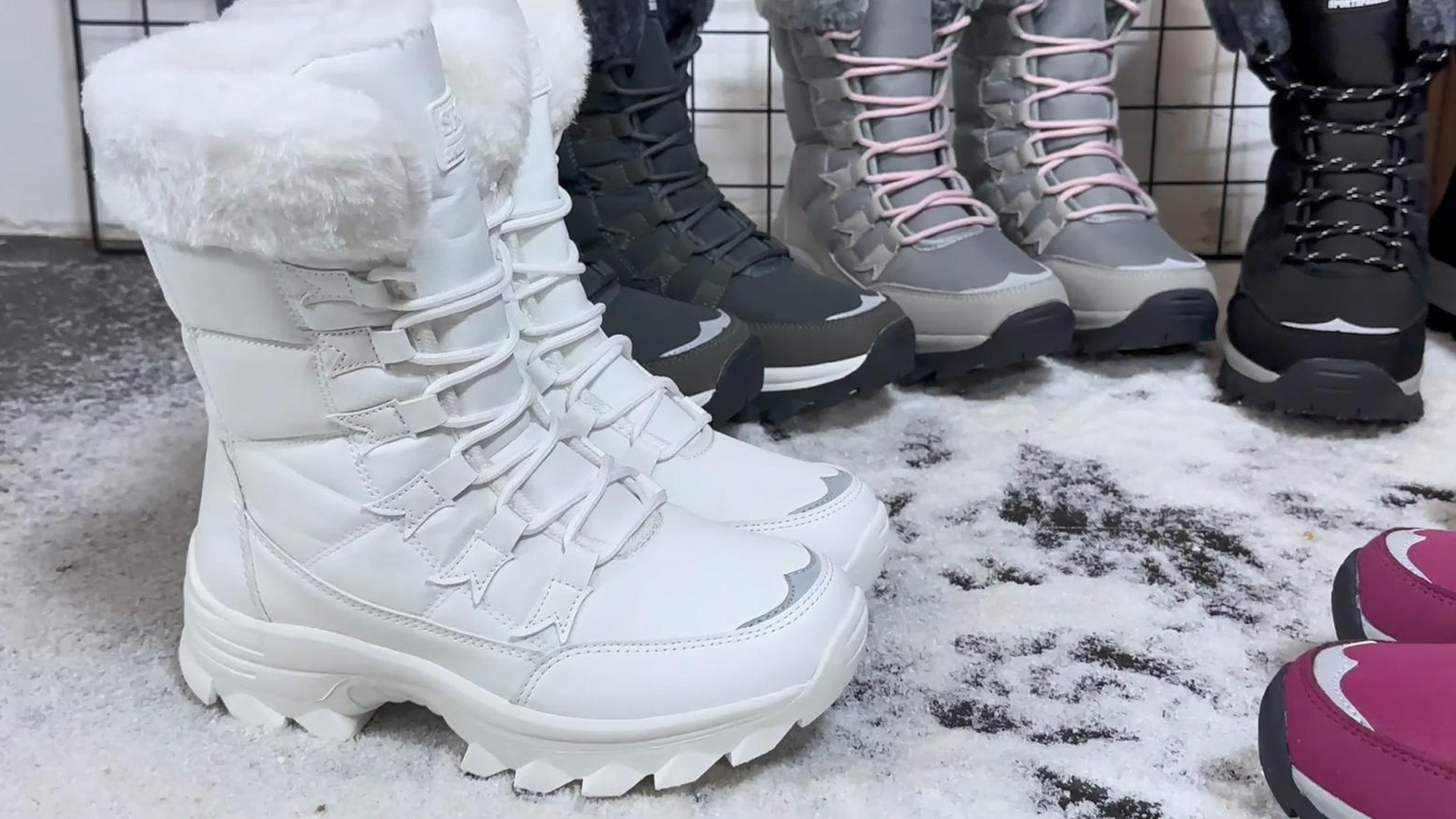 Bottes de Neige pour Femmes - BININBOX - Noir - Imperméable