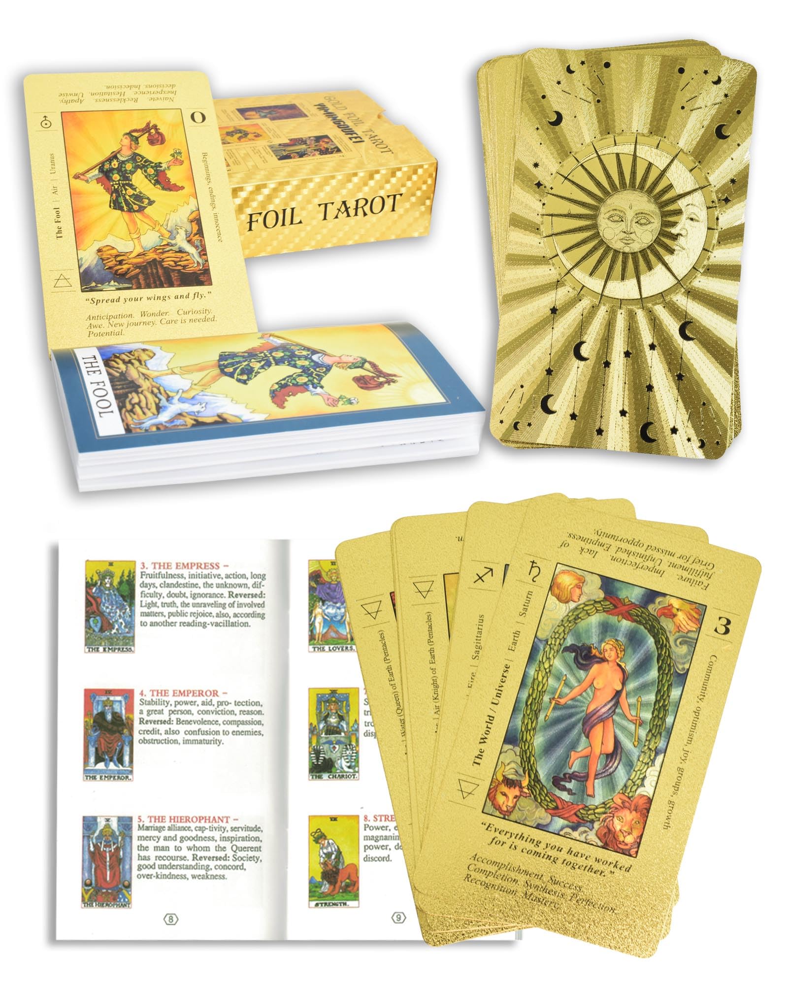 YIMINGOUFEI Waite Tarot Englisch, 78 PVC-Karten, Wasserdicht