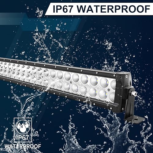 Miniatura 10 de AUXTINGS Barra de luz LED delgada de 52 pulgadas, 300 W, punto de inundación, luz de trabajo, luces de conducción, lámpara antiniebla, iluminación