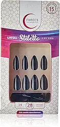 Fhaces Unhas Stiletto Colors Com28 Universo Black
