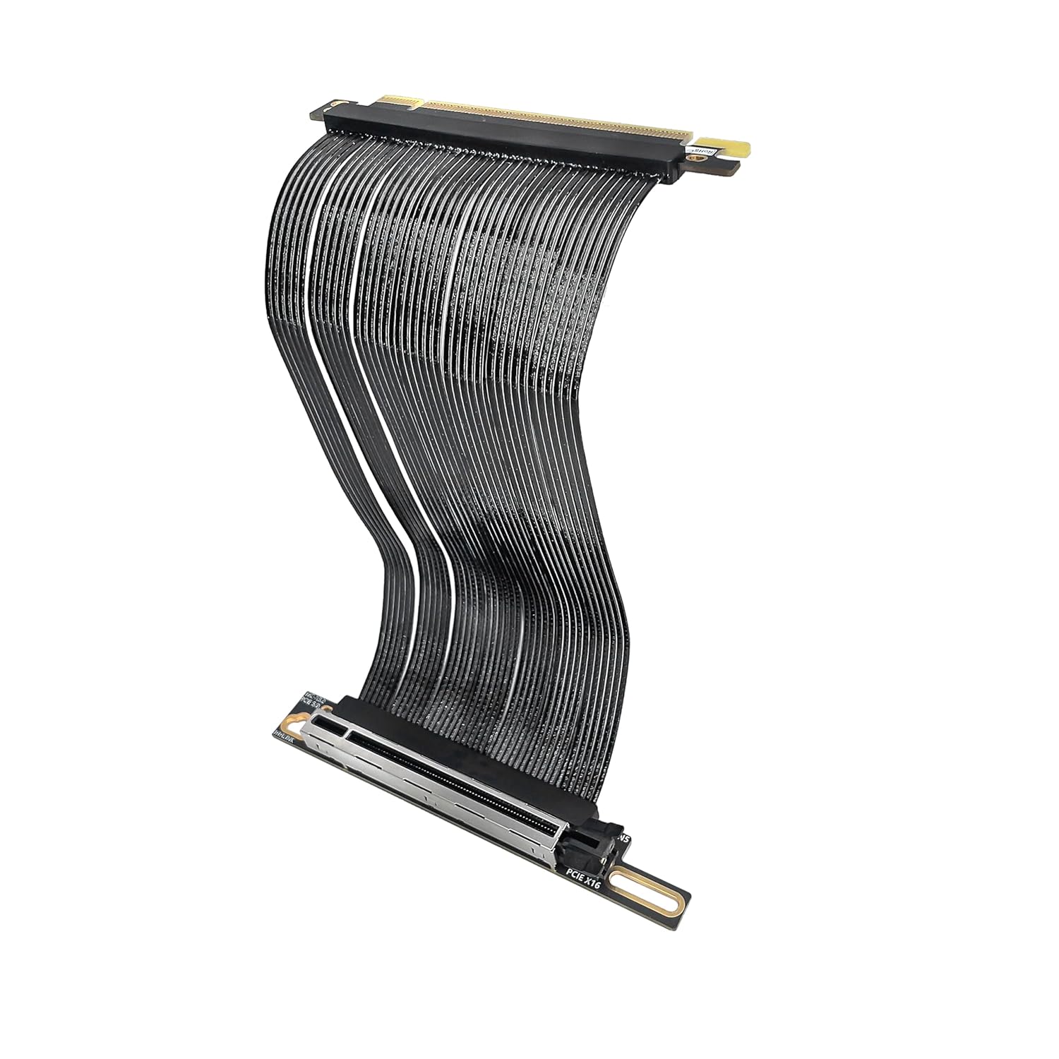 JMT PCIe 5.0 X16 64GB/s Extension Cable 90-Degree Right-Angle GPU Adapter Graphics Card GEN5 High Speed Cable 16AB5 for ATX Desktop Case (25CM)