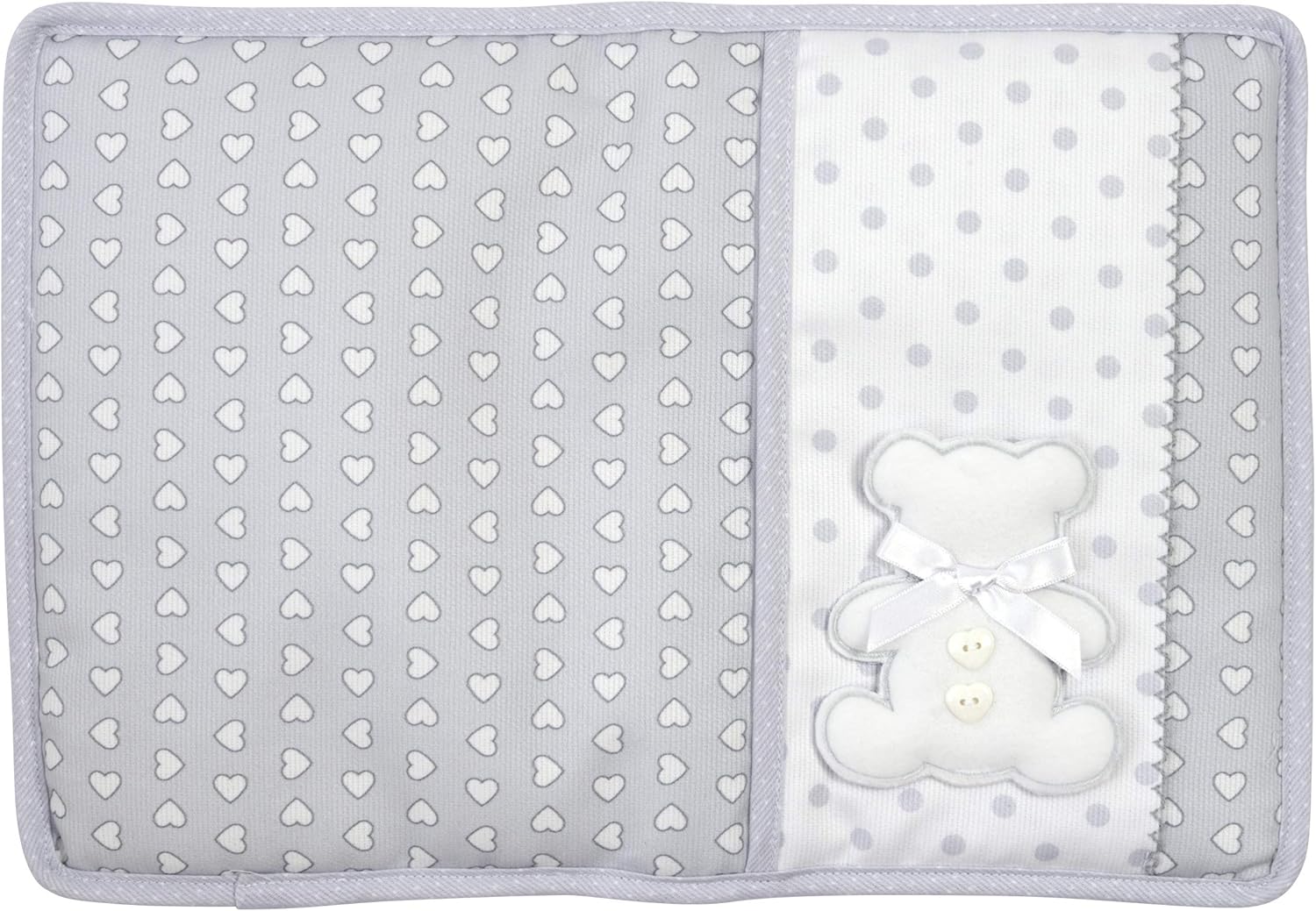 Diaper and Wipes Bag, Portable Bag Diaper and Wipes Organizer, with Booklet Opening, Gift Idea for Future Parents, 100% Made in Italy, Grey Colour, AMA1717G