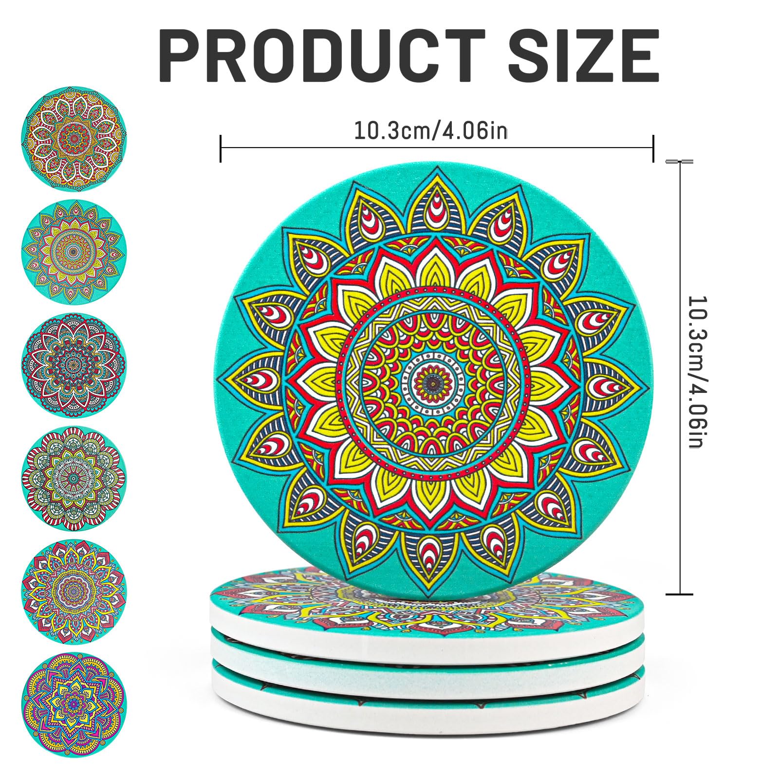 Mandala Coasters Set of 6 - Image 2
