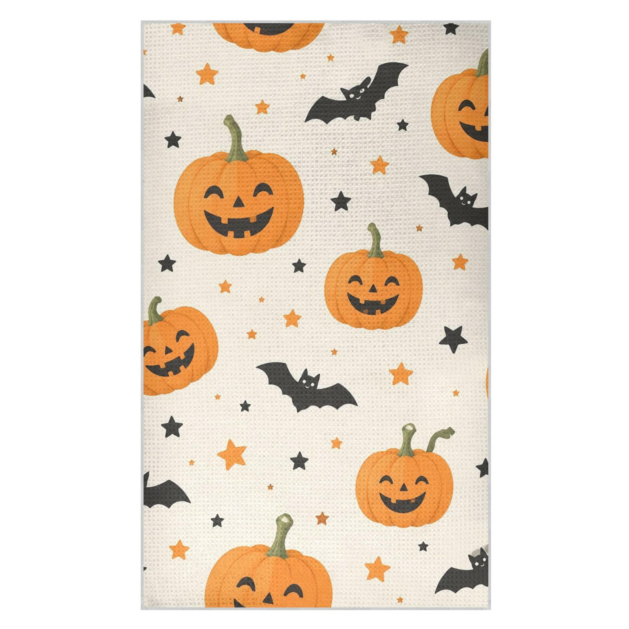 Kutsu Pumpkins Waffle Weave Kitchen Towels Absorbent Quick Drying Dish Towels for Kitchen, Decorative Tea Towel, 18x30 in
