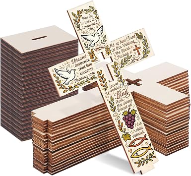 IMIKEYA 20pcs Wooden Crosses for Crafts Unfinished Wood Crosses DIY Wooden Cross Baptism Centerpieces Cutouts DIY Craft Decor s for Wall Decor Wedding Christmas Party