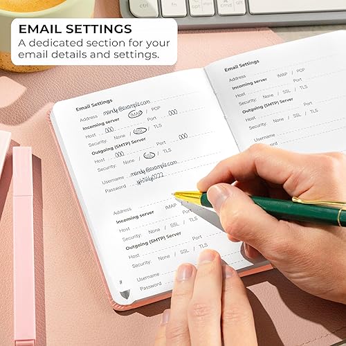 Miniatura 4 de Clever Fox - Libreta de contraseñas con pestañas alfabéticas, organizador de direcciones de Internet, tamaño pequeño de bolsillo, para inicios de