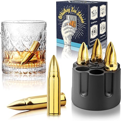 Miniatura 8 de Regalos para hombres, juego de piedras de whisky plateadas, cubo de hielo reutilizable para beber, regalos de herramientas para papá, novio, marido,