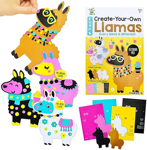 Miniatura 1 de VKPI Kit de regalo de 4 piezas de espuma EVA, creativo haz tus propias llamas, proyectos de manualidades de papel de espuma 3D de dibujos animados