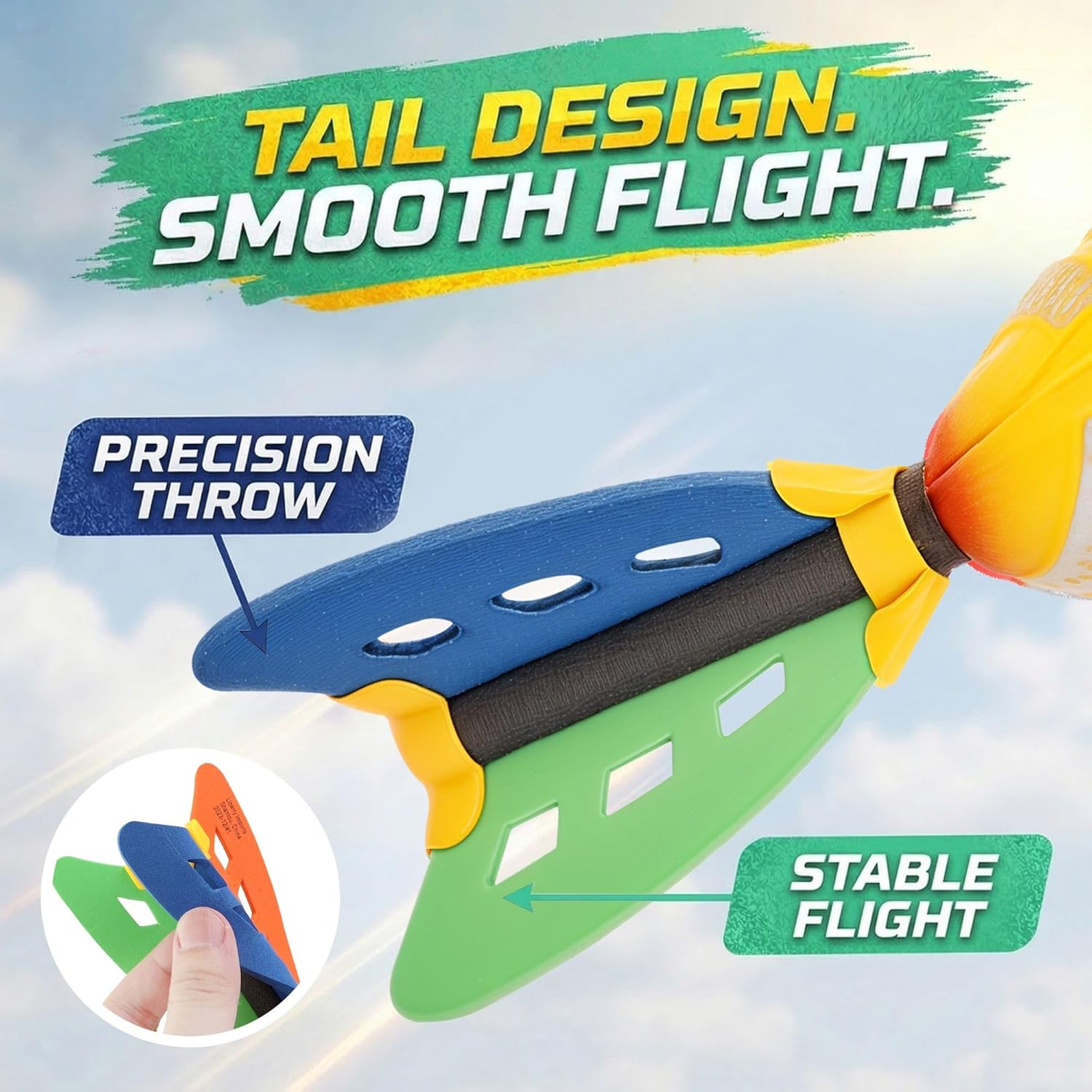 Liberty Imports 12 Pack Flying Foam Foam Missile Footballs with Tails, Sports Aero Pocket Flyers Toys for Kids Outdoor Backyard Activities, Games, Party Favors (9 Inches)