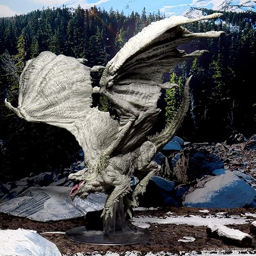 Vista 8 de WizKids D&D Icons of the Realms: Figura premium de dragón blanco adulto