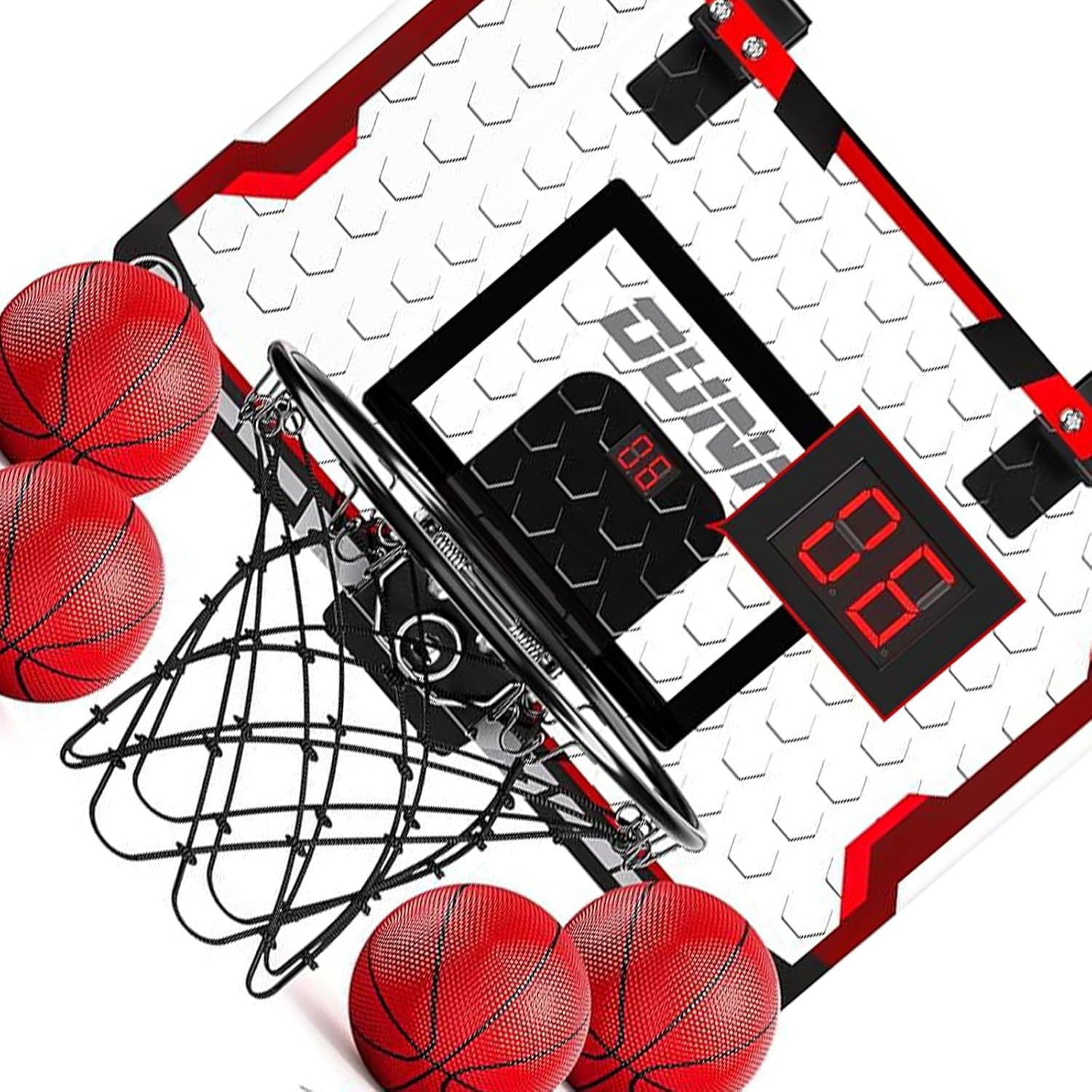 Pack of 1 Basketball Hoop Including 4 Balls Intelligent Scoring Abs Backboard Tool-Free Mounts Play Outdoor Toy