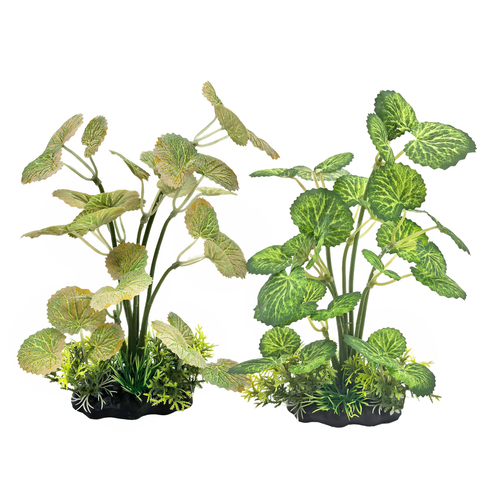 M2cbridge Fish Tank Plastic Soft Grass Water Plants 2pcs Serrated Leaf