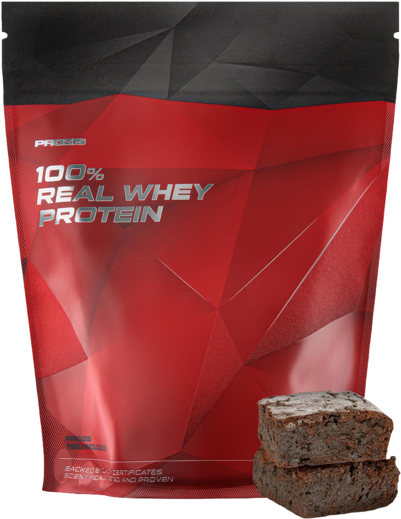 Prozis Real Whey Protein 1000 gr, proteine whey, vari gusti a scelta (brownie cioccolato)