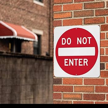 Olanzu Do Not Enter Sign 18x18 – 60 Mil Heavy-Duty Aluminum