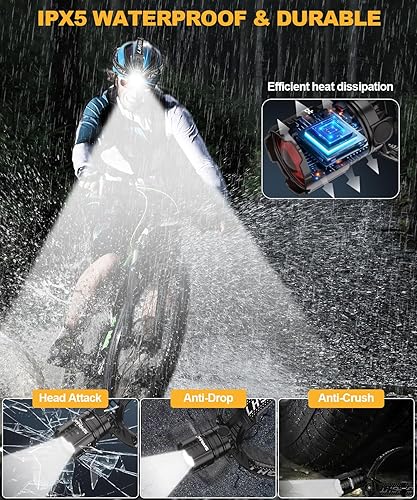 Miniatura 7 de Faro LED de alto lúmenes y tiempo de uso de 100 horas, lámpara de cabeza recargable por USB, luz frontal ajustable de 90 con sensor de movimiento de