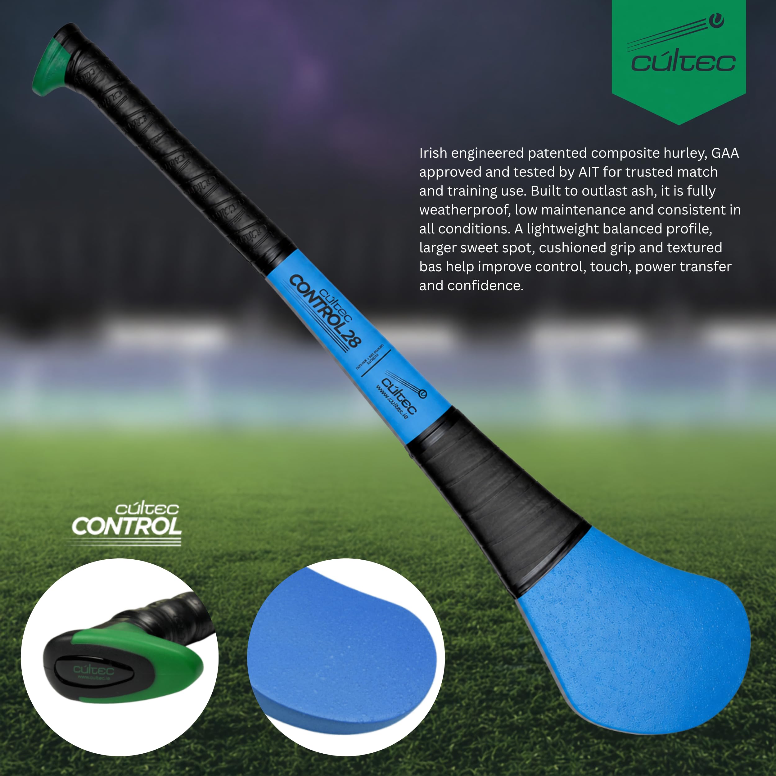 Cúltec Control Coloured Composite Hurling Stick - Bastone da Lancio Unisex Adulto