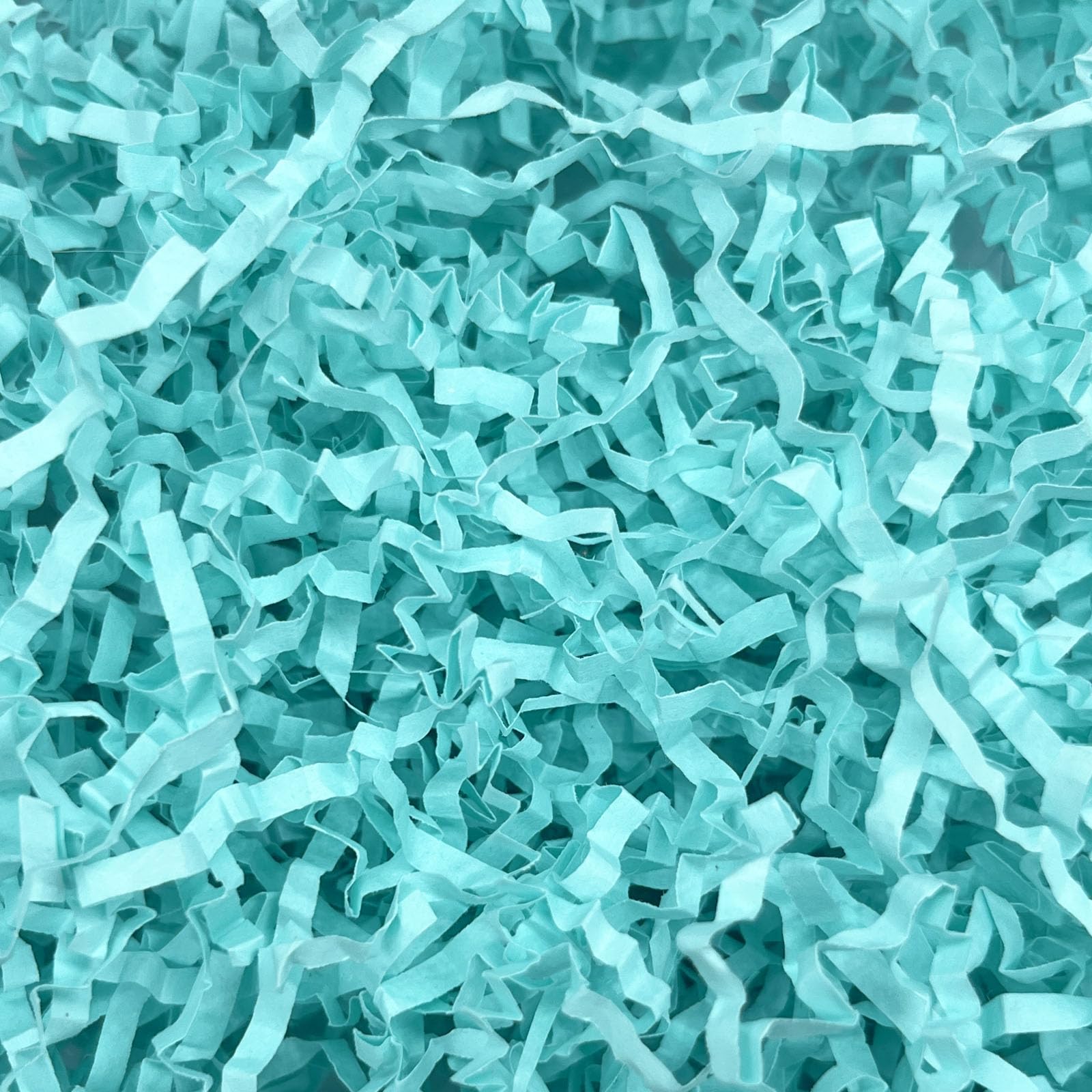 2LB Aqua Cyan Crinkle Cut Paper Shred Filler, Paper Shreds for Basket Fillers, Birthday, Gift Wrapping, Anniversary, Wedding, Bridesmaid Engagement,