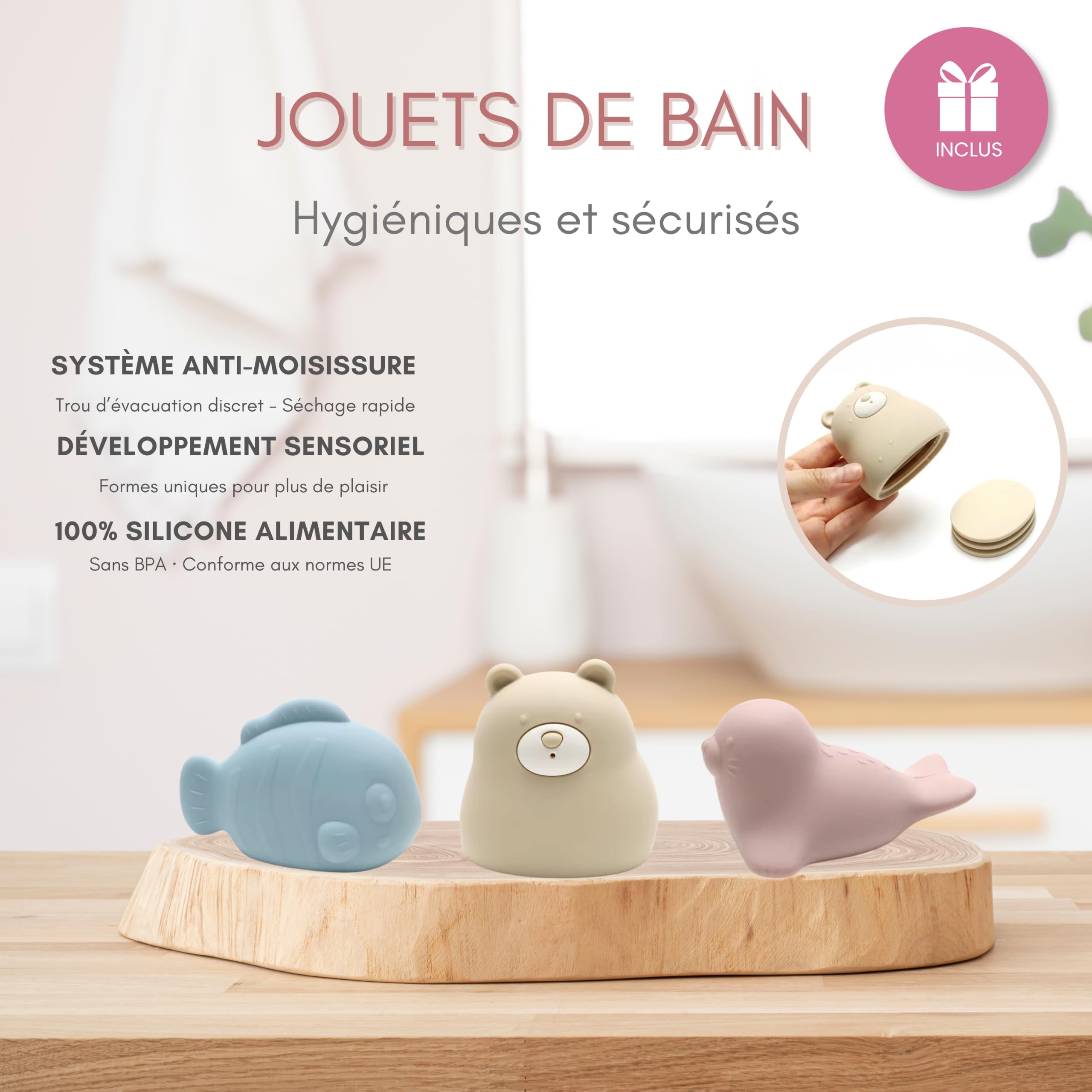 Baignoire Pliable Bébé sur Pied 9 en 1 - Kit de Bain Complet avec Support Stable