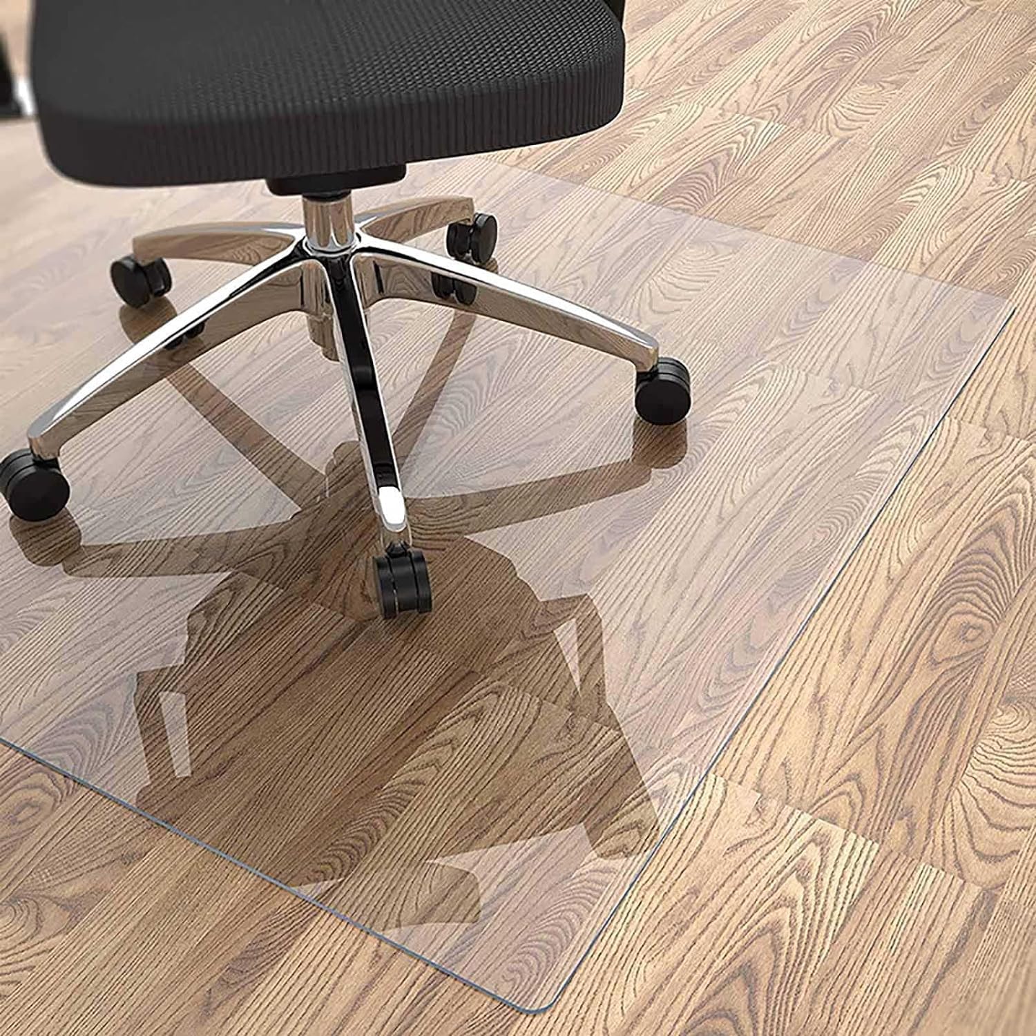 Alfombrilla transparente de PVC de 1,5 mm para silla de suelo duro, alfombrilla antideslizante para silla de escritorio de oficina, protector para parquet de madera, 40 x 40 cm