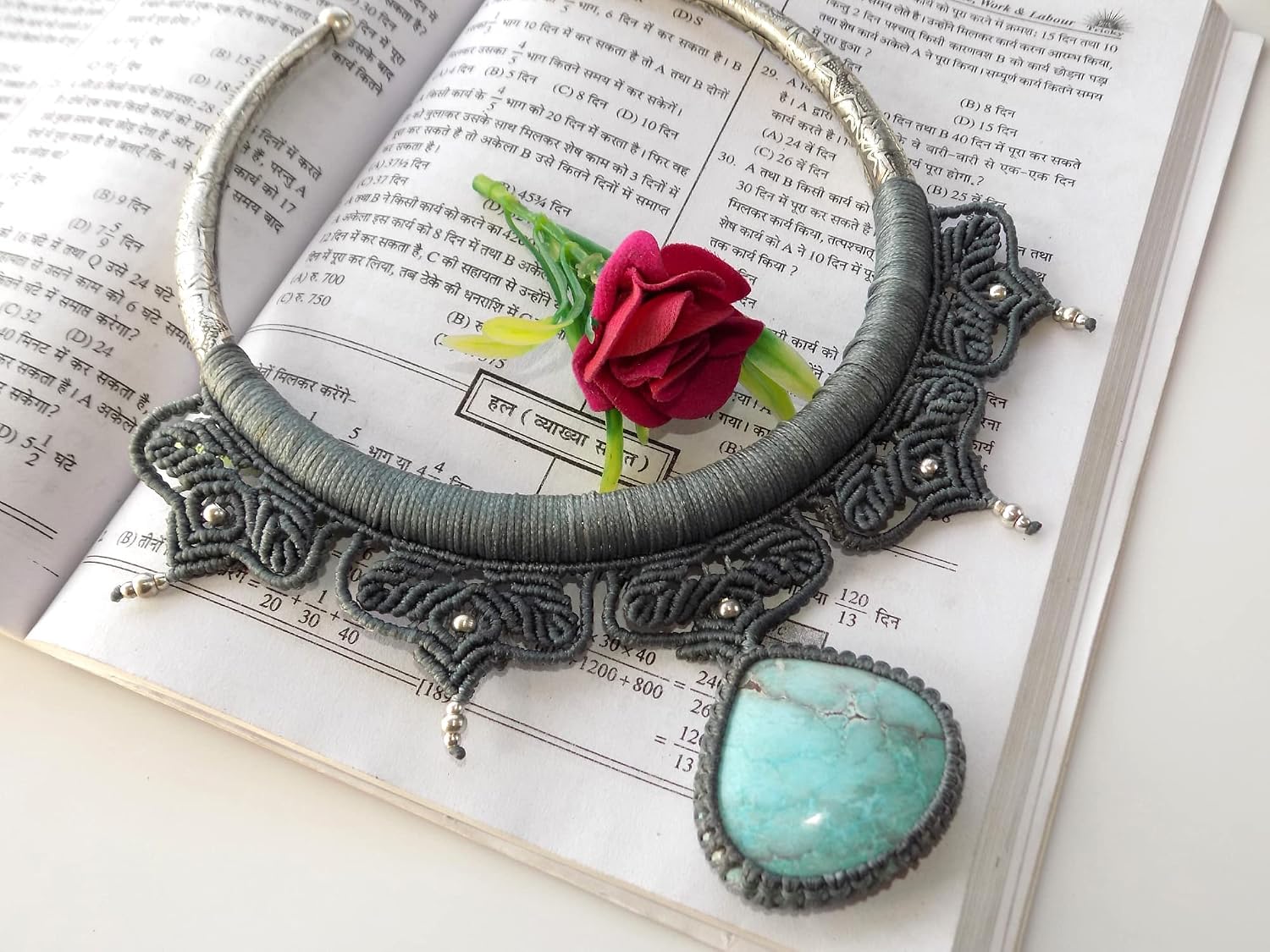 Tibetan Turquoise Necklace, Women Hasli Necklace, Torque Necklace, Collar Necklace, Gift For Her SN-2333