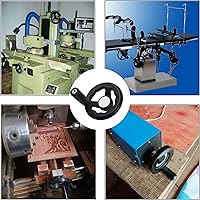 Vista 5 de 0.47x4inch Diameter Round Hand Wheel W Revolving Knob Handle for Mill Drillpress Crank Lathe